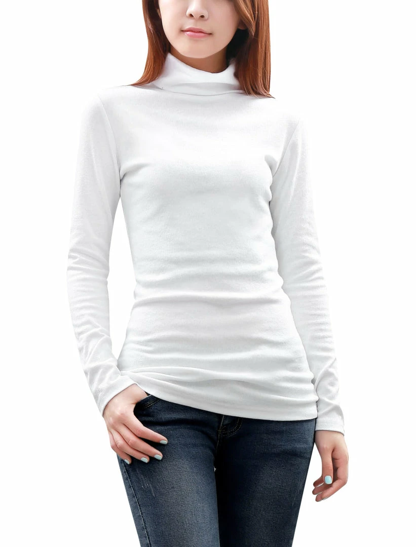 Allegra K Long Sleeves Turtle Neck Slim Top 11 Allegra K Long Sleeves Turtle Neck Slim Top