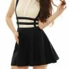 Allegra K Women Elastic Waist Cut Out A Line Mini Suspender Skirt Clothing 2 Allegra K Women Elastic Waist Cut Out A Line Mini Suspender Skirt Clothing