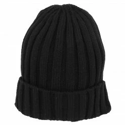 Allegra K Outdoor Winter Ribbed Roll Up Hem Cuff Knitted Warm Hat Beanie Cap Accessories