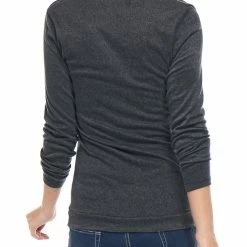 Women Allegra K Cowl Neck Long Sleeves Buttons Decor Ruched Top 174 Women Allegra K Cowl Neck Long Sleeves Buttons Decor Ruched Top