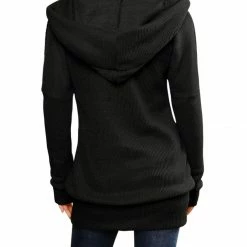 Allegra K Shawl Collar Buttons Decor Hooded Tunic Sweater