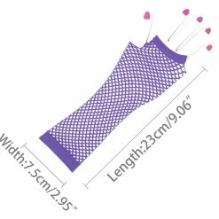 Allegra K Woman Elbow Length Elastic Fishnet Fingerless Arm Warmers Gloves 1 Pair