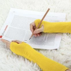 Allegra K Accessories Women's Arm Warmers Winter Knitted Cold Elbow Long Fingerless Gloves