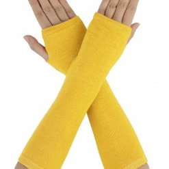 Allegra K Accessories Women's Arm Warmers Winter Knitted Cold Elbow Long Fingerless Gloves