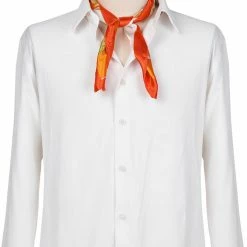 Allegra K Women Circle Pattern Square Neck Scarf Neckerchief 51cm X 51cm Accessories