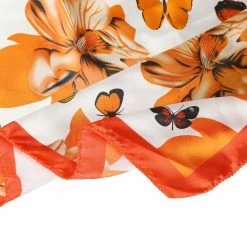 Allegra K Women Circle Pattern Square Neck Scarf Neckerchief 51cm X 51cm Accessories