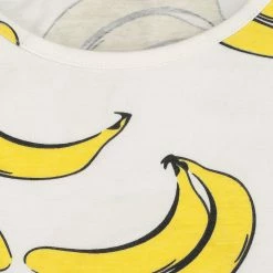 Allegra K Short-Sleeve Banana Printing Casual T-Shirt Women