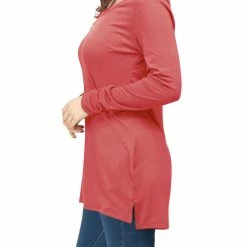 Allegra K V Neck Long Sleeves Side Split Tunic Top With Pockets