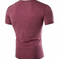 Allegra K HZ150513 Men Round Neck Color Block Patch Pocket Short Sleeves Drawstring T-Shirts