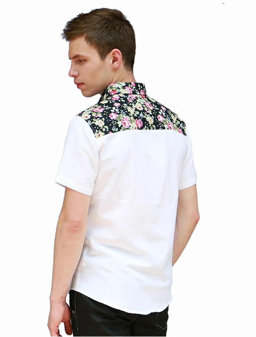 Allegra K 1310 8838 Men Summer Floral Print Pocket Short Sleeve Button Down Hawaiian Shirt 38 Allegra K 1310 8838 Men Summer Floral Print Pocket Short Sleeve Button Down Hawaiian Shirt