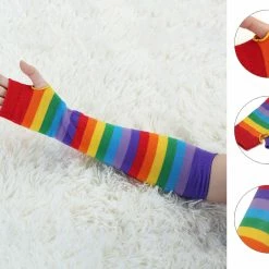 Allegra K Accessories Women's Arm Warmers Winter Knitted Cold Elbow Long Fingerless Gloves