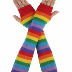 Allegra K Accessories Women's Arm Warmers Winter Knitted Cold Elbow Long Fingerless Gloves