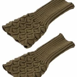 Allegra K Women Winter Knitted Crochet Leg Warmers Boot Cover Cuff Socks Pair