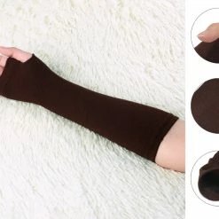 Allegra K Accessories Women's Arm Warmers Winter Knitted Cold Elbow Long Fingerless Gloves