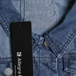 Allegra K Women's Washed Denim Buttoned Vest W Flap Pockets