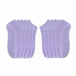 Allegra K Accessories Lady Elastic Cuff Short Low Cut Athletic Sports Ankle Socks 5 Pairs