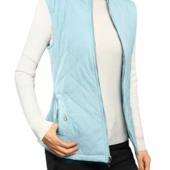 Allegra K Woman Zip Up Front Stand Collar Slant Pockets Quilted Padded Vest Women 167 Allegra K Woman Zip Up Front Stand Collar Slant Pockets Quilted Padded Vest Women