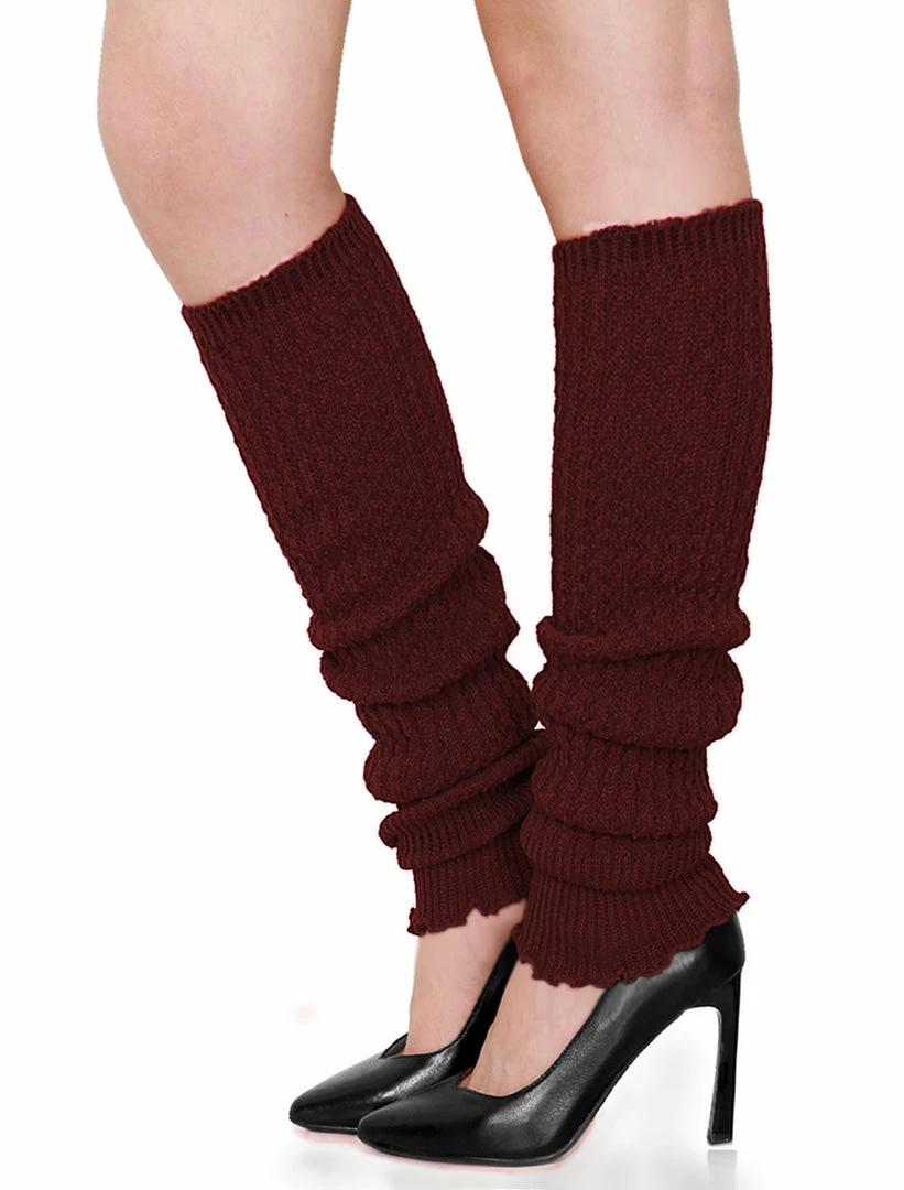 Allegra K Women's Ruffled Cuff Over Knee Length Knitted Leg Warmers Accessories 5 Allegra K Women's Ruffled Cuff Over Knee Length Knitted Leg Warmers Accessories