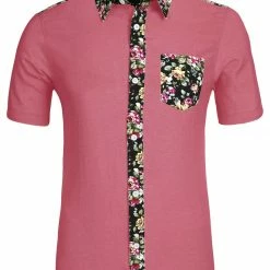 Allegra K 1310 8838 Men Summer Floral Print Pocket Short Sleeve Button Down Hawaiian Shirt 87 Allegra K 1310 8838 Men Summer Floral Print Pocket Short Sleeve Button Down Hawaiian Shirt