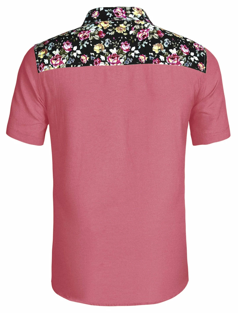 Allegra K 1310 8838 Men Summer Floral Print Pocket Short Sleeve Button Down Hawaiian Shirt 27 Allegra K 1310 8838 Men Summer Floral Print Pocket Short Sleeve Button Down Hawaiian Shirt