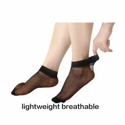 Allegra K Women Dots Pattern Ankle Length Stretchy Sheer Socks 10 Pairs