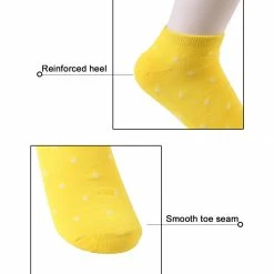 Allegra K Dots Pattern Stretchy Ankle Length Short Socks 10 Pairs 7-9 Accessories
