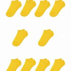 Allegra K Dots Pattern Stretchy Ankle Length Short Socks 10 Pairs 7-9 Accessories