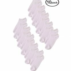 Allegra K Women Low Cut Textured Sole Cotton Ankle Socks 10 Pairs 9-11