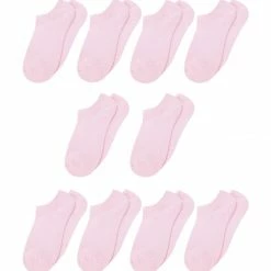 Allegra K Women Low Cut Textured Sole Cotton Ankle Socks 10 Pairs 9-11