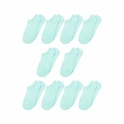 Allegra K Women Low Cut Textured Sole Cotton Ankle Socks 10 Pairs 9-11