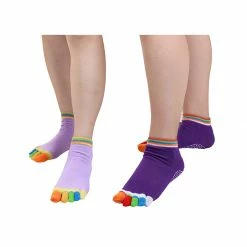 Allegra K Women Nonslip Grips Contrast Color Toe Socks 6 Pairs 14 Allegra K Women Nonslip Grips Contrast Color Toe Socks 6 Pairs