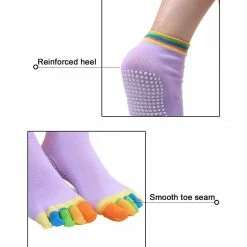 Allegra K Women Nonslip Grips Contrast Color Toe Socks 6 Pairs 16 Allegra K Women Nonslip Grips Contrast Color Toe Socks 6 Pairs