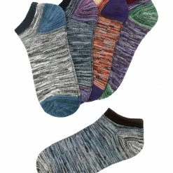 Allegra K Accessories Men Low Cut Elastic Cuffs Ankle Length Short Socks 5 Pairs 10-13