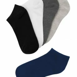 Allegra K Accessories Men Low Cut Elastic Cuffs Ankle Length Short Socks 5 Pairs 10-13
