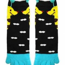 Allegra K Women Elastic Cuffs Giraffe Novelty Pattern Toe Socks 9-11 18 Allegra K Women Elastic Cuffs Giraffe Novelty Pattern Toe Socks 9-11