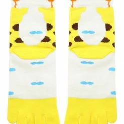 Allegra K Women Elastic Cuffs Giraffe Novelty Pattern Toe Socks 9-11 15 Allegra K Women Elastic Cuffs Giraffe Novelty Pattern Toe Socks 9-11