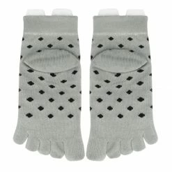 Allegra K Women Stretchy Cuffs Low Cut Dots Bowknot Pattern Toe Socks 9-11 Accessories