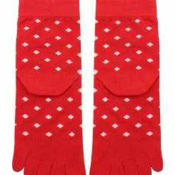 Allegra K Ankle Length Dots Bowknot Pattern Stretchy Toe Socks Accessories 23 Allegra K Ankle Length Dots Bowknot Pattern Stretchy Toe Socks Accessories