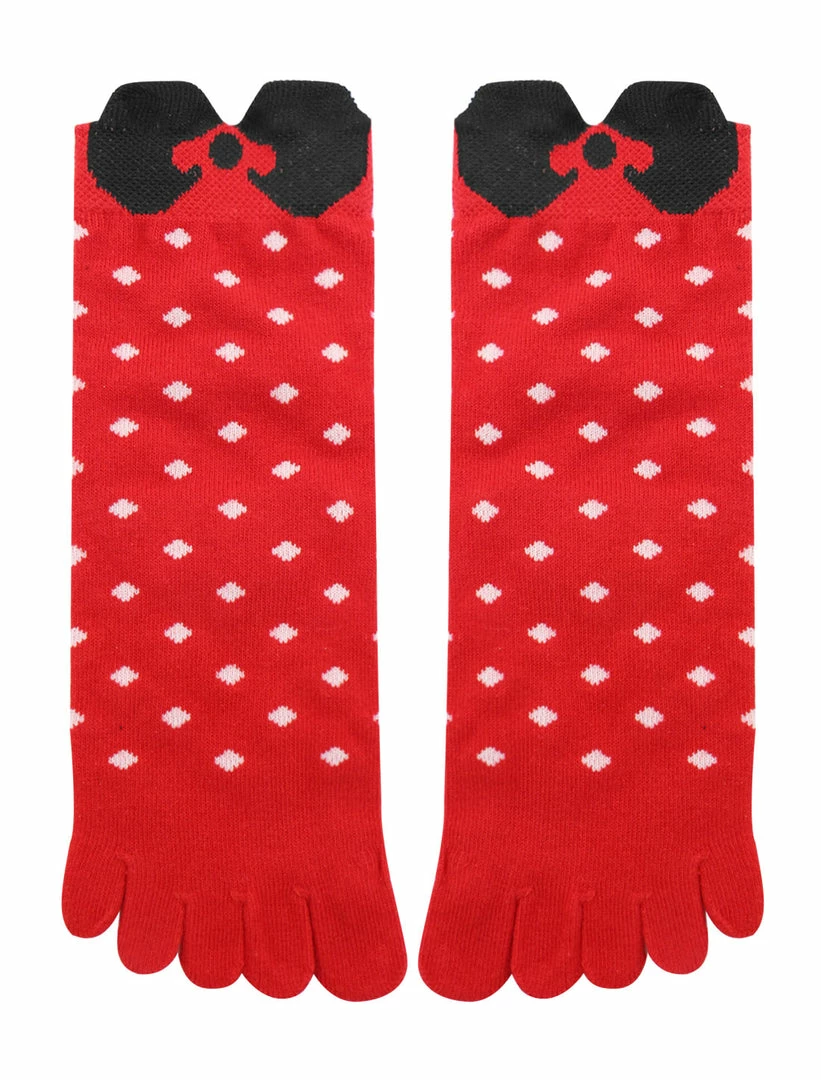 Allegra K Ankle Length Dots Bowknot Pattern Stretchy Toe Socks Accessories 12 Allegra K Ankle Length Dots Bowknot Pattern Stretchy Toe Socks Accessories