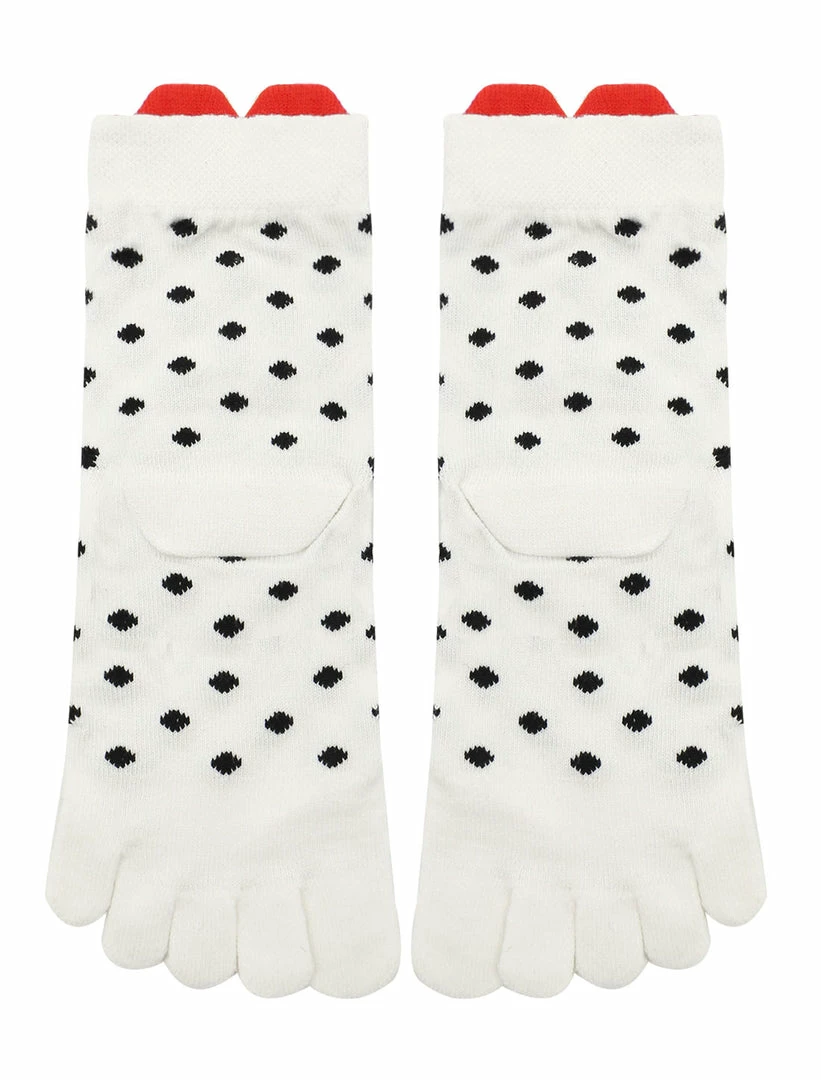 Allegra K Ankle Length Dots Bowknot Pattern Stretchy Toe Socks Accessories 7 Allegra K Ankle Length Dots Bowknot Pattern Stretchy Toe Socks Accessories