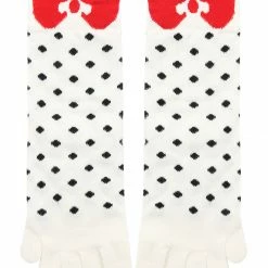 Allegra K Ankle Length Dots Bowknot Pattern Stretchy Toe Socks Accessories 16 Allegra K Ankle Length Dots Bowknot Pattern Stretchy Toe Socks Accessories