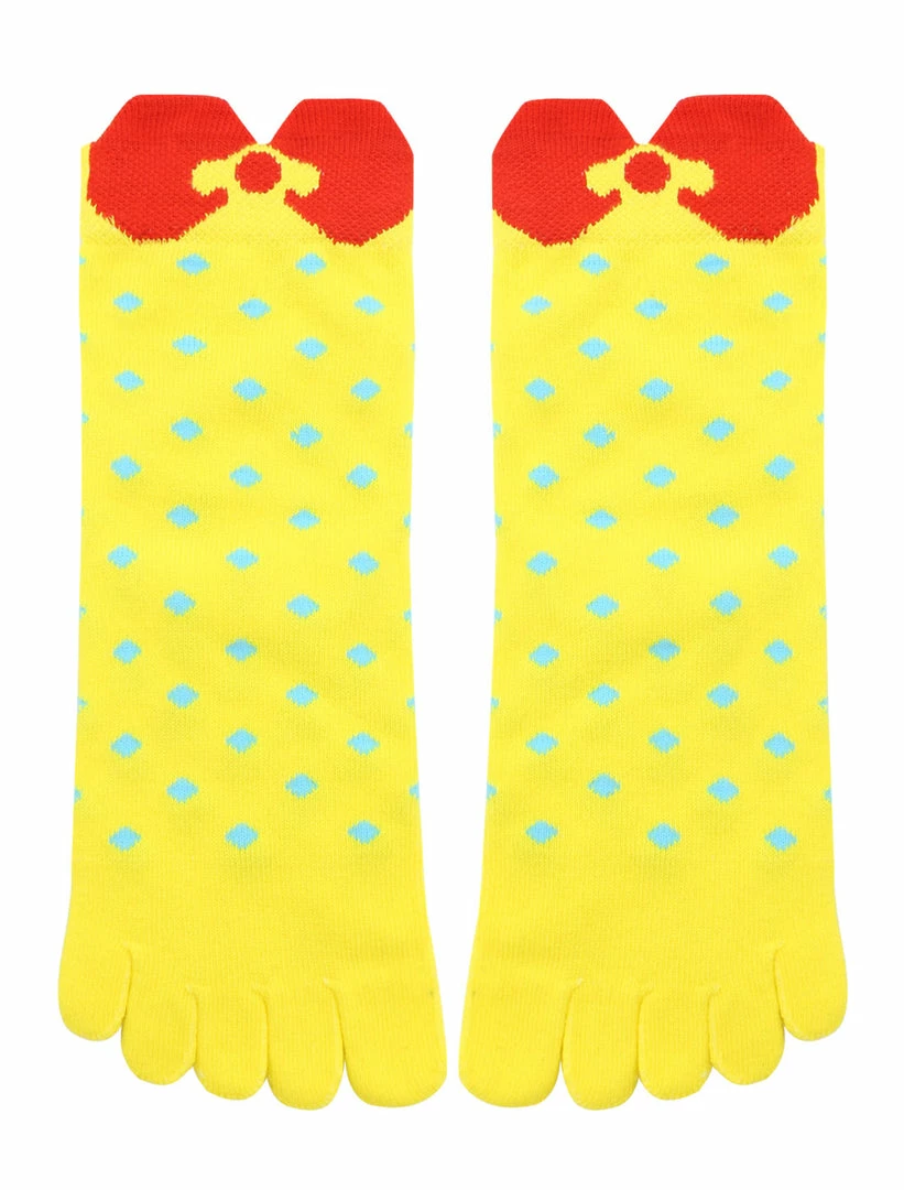 Allegra K Ankle Length Dots Bowknot Pattern Stretchy Toe Socks Accessories 4 Allegra K Ankle Length Dots Bowknot Pattern Stretchy Toe Socks Accessories
