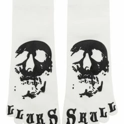 Allegra K Men Elastic Cuffs Letters Skull Pattern Ankle Length Five Toe Socks Accessories 14 Allegra K Men Elastic Cuffs Letters Skull Pattern Ankle Length Five Toe Socks Accessories