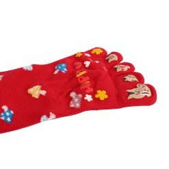 Allegra K Accessories Women Ankle Length Mushrooms Pattern Stretchy Toe Socks