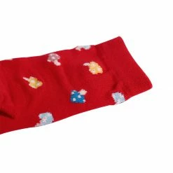 Allegra K Accessories Women Ankle Length Mushrooms Pattern Stretchy Toe Socks