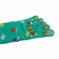 Allegra K Accessories Women Ankle Length Mushrooms Pattern Stretchy Toe Socks