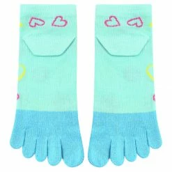 Allegra K Women Heart Cartoon Pattern Elastic Cuffs Stretchy Toe Socks