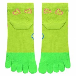 Allegra K Women Heart Cartoon Pattern Elastic Cuffs Stretchy Toe Socks