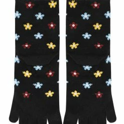 Allegra K Accessories Floral Pattern Cartoon Prints Stretchy Toe Socks