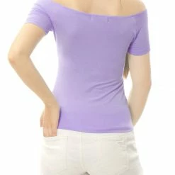 Allegra K Slim Fit Short Sleeves Off The Shoulder Cropped Top Clothing 102 Allegra K Slim Fit Short Sleeves Off The Shoulder Cropped Top Clothing